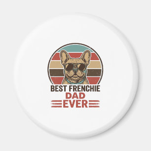 Bestes Französisch Dad Ever Vintage Bulldog Shirt_ Magnet