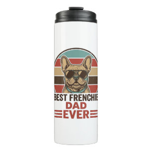 Bestes Französisch Dad Ever Vintage Bulldog Shirt_ Thermosbecher