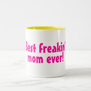 Bestes Freakin Mama-überhaupt Rosa Zweifarbige Tasse