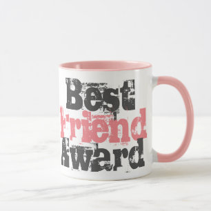 Bestes freundliches Geschenk in Rosa und Grau Tass Tasse