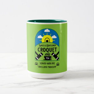 Bestes Funny Croquet Game Zweifarbige Tasse