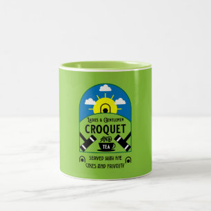 Bestes Funny Croquet Game Zweifarbige Tasse