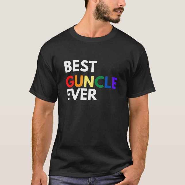 Bestes Gay Uncle Guncle Pride LGBTQ T Shirt (Vorderseite)