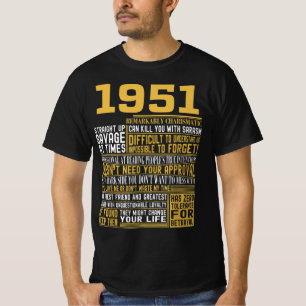 Bestes Geborenes 1951 Fakten für Männer, Frauen, B T-Shirt