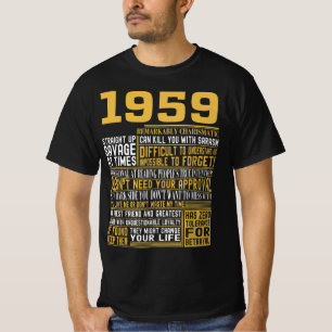 Bestes Geborenes 1959 Fakten für Männer, Frauen, T-Shirt