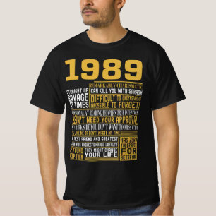 Bestes Geborenes 1989 Fakten für Männer, Frauen, B T-Shirt