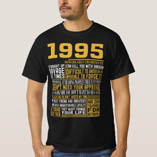 Bestes Geborenes 1995 Fakten für Männer, Frauen, B T-Shirt (Vorderseite)