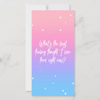Bestes Gefühl mit Pastel Gradient Lesezeichen Card Feiertagskarte