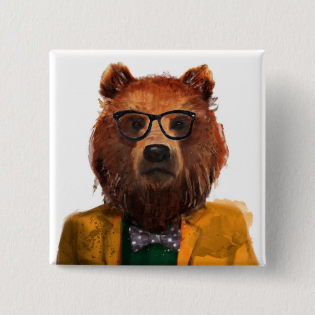 Bestes gekleideter Bär Button (Vorderseite)