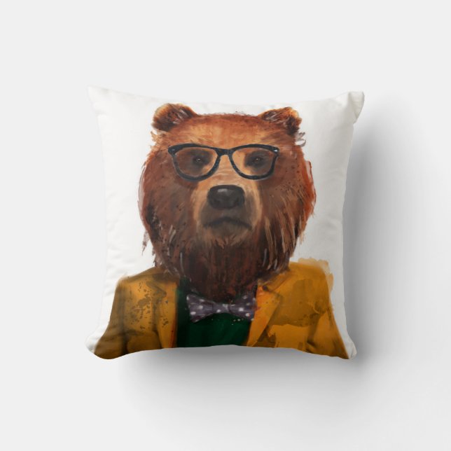 Bestes gekleideter Bär Kissen (Vorderseite)