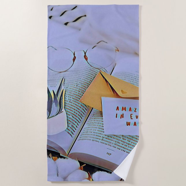 Bestes Geschenk für Buchliebhaber Strandtuch (Vorderseite)