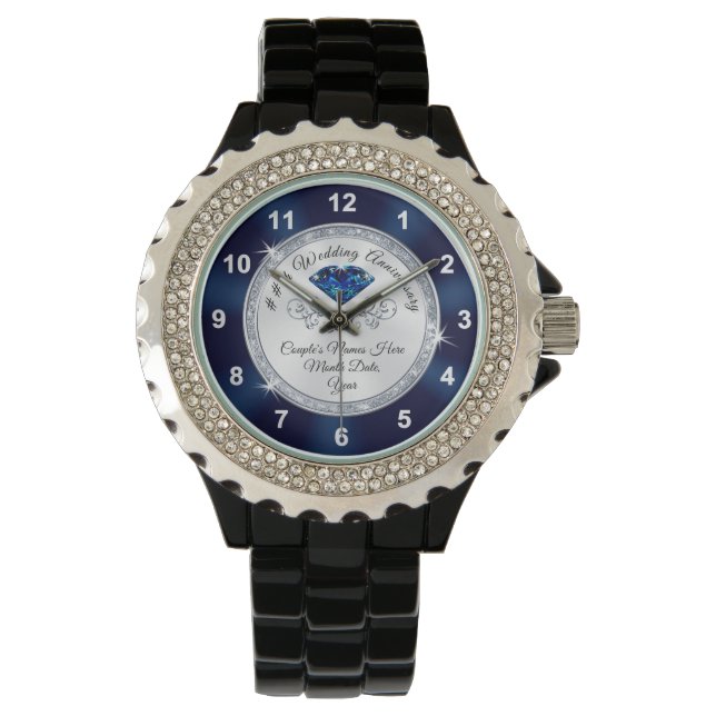 Bestes Geschenk für Ehefrau zum Hochzeitstag, maßg Armbanduhr (Vorderseite)