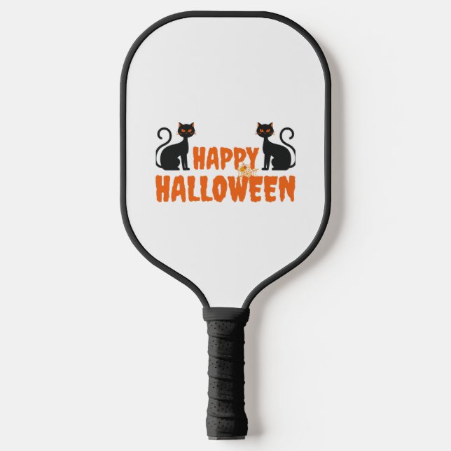 Bestes Geschenk für halloween Happy Hal Pickleball Schläger (Vorderseite)