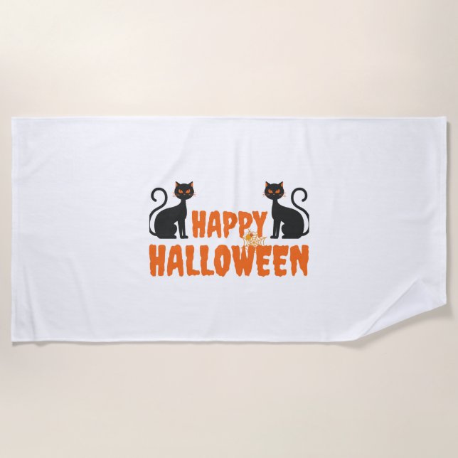 Bestes Geschenk für halloween Happy Hal Strandtuch (Vorderseite)