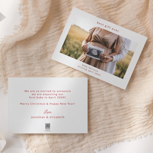 Bestes Geschenk für jede Ultraschallschwangerschaf Feiertagskarte (Von Creator hochgeladen)