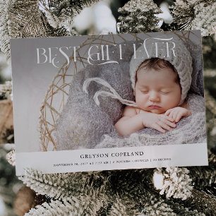 Bestes Geschenk für jeden Urlaub Baby Foto Geburt Ankündigung