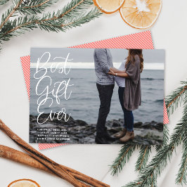 Bestes Geschenk für jedes Baby Schwangerschaft Fot Feiertagskarte