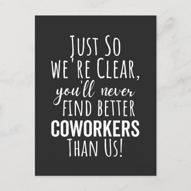 BESTES GESCHENK FÜR VERLASSEND KÜHLER FEIERTAGSPOSTKARTE (Vorderseite)