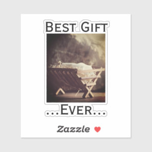 Bestes Geschenk für Weihnachten in Manger Aufkleber