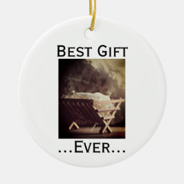 Bestes Geschenk für Weihnachten in Manger Keramik Ornament