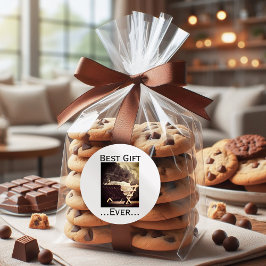 Bestes Geschenk für Weihnachten in Manger Runder Aufkleber