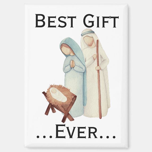 Bestes Geschenk für Weihnachten Krippen Magnet (Vorderseite)