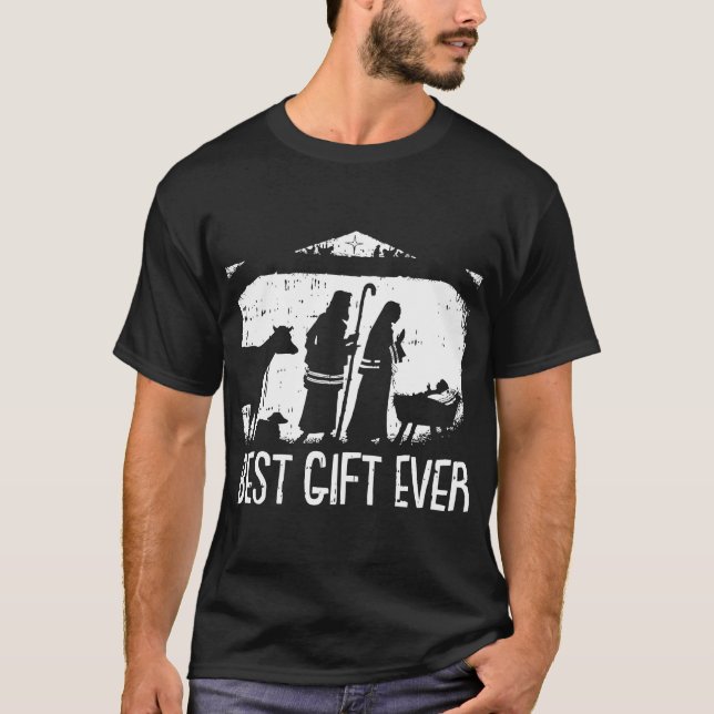 Bestes Geschenk je Weihnachten Cool Jesus Krippe S T-Shirt (Vorderseite)