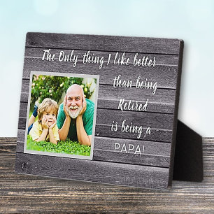 Bestes Geschenk! Ruheständler Papa Fotoplakette Fotoplatte