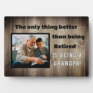 Bestes Geschenk! Ruhestands-Opa-Foto-Tafel Fotoplatte