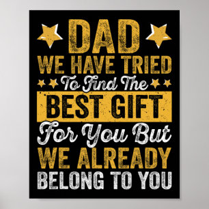 Bestes Geschenk von Kindern für Vatertag Weihnacht Poster