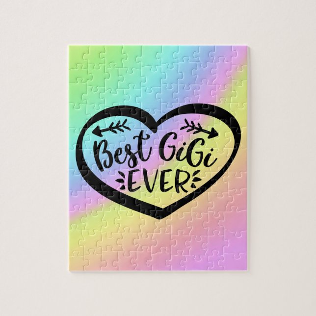 Bestes Gigi-Ever-Herz-Geschenk Puzzle (Vertikal)