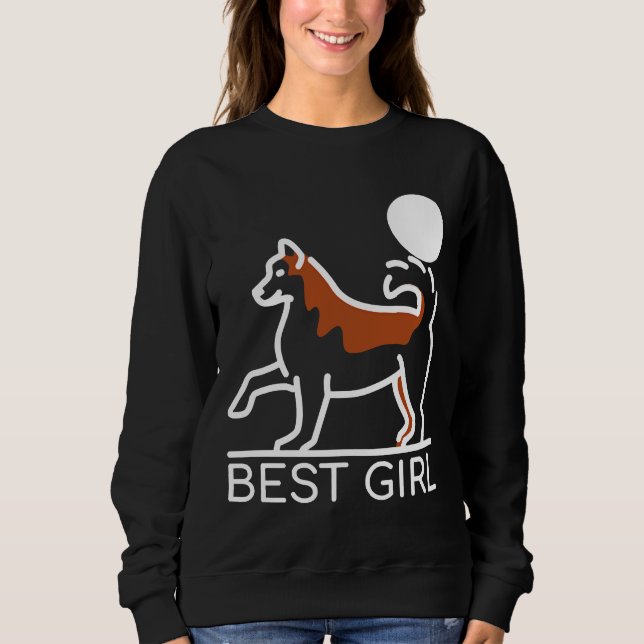 Bestes Girl Brown Husky Sweatshirt (Vorderseite)