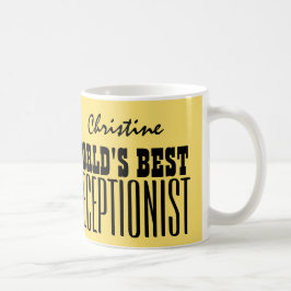 Bestes Gold die EMPFANGSDAME der Welt und Tasse