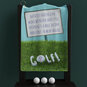 Bestes Golfer-Ever-Gedicht Mit Monogramm Golfhandtuch