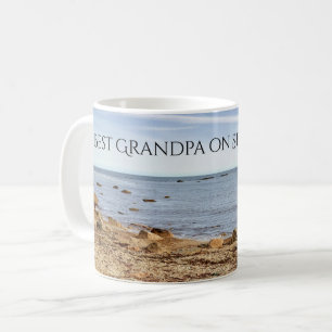 Bestes Grandpa-Foto an der Atlantikküste Kaffeetasse
