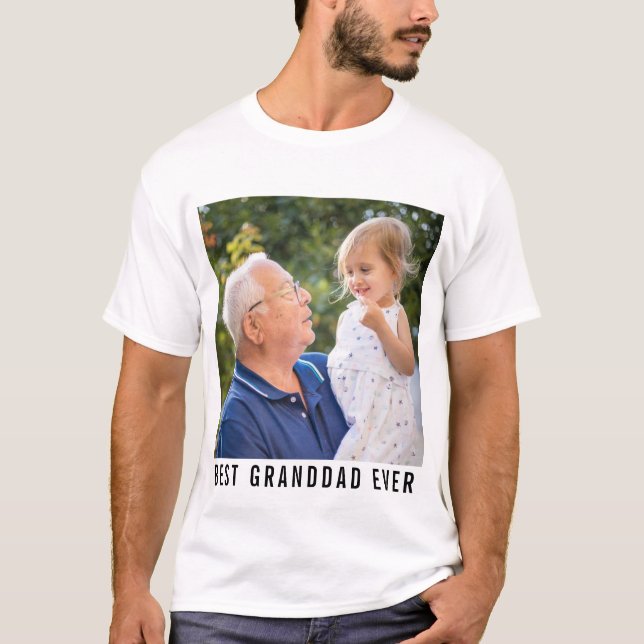Bestes Großvater-Foto je T-Shirt (Vorderseite)
