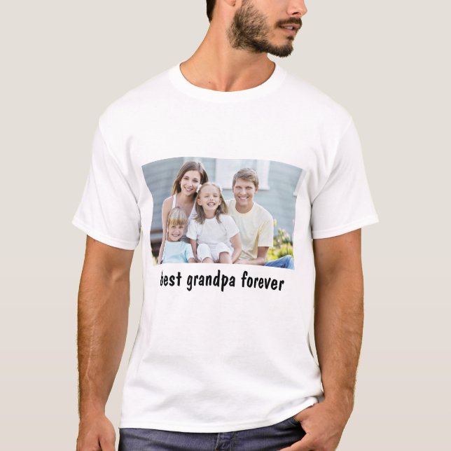 bestes Großvater-für immer Familien-Bild T-Shirt (Vorderseite)