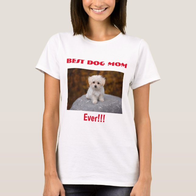 Bestes Hund-Mama-Foto T-Shirt (Vorderseite)