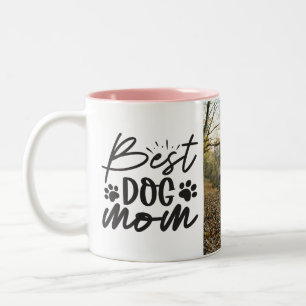 Bestes Hund-Mama-Personalisiert-Hund-Foto Zweifarbige Tasse