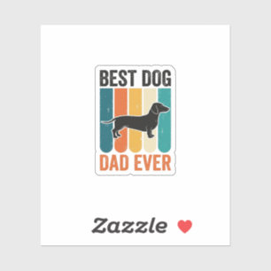 Bestes Hund Papa Aller Vintage Dachshund Shirt Des Aufkleber
