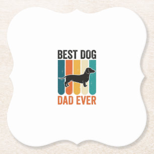 Bestes Hund Papa Aller Vintage Dachshund Shirt Des Untersetzer