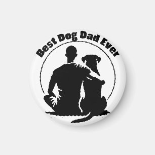 Bestes Hund Papa Aller Zeiten T-Shirt Mann und Hun Magnet