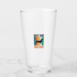 Bestes Hund Papa Aller Zeiten Vintage Dachshund T- Glas