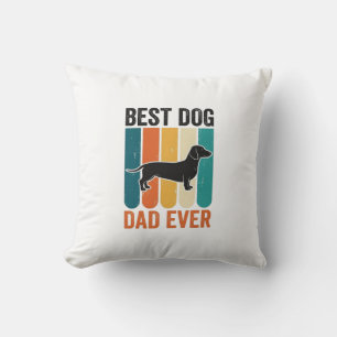 Bestes Hund Papa Aller Zeiten Vintage Dachshund T- Kissen