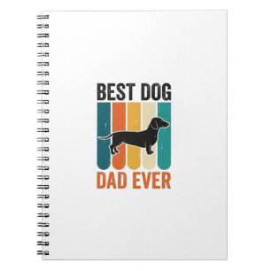 Bestes Hund Papa Aller Zeiten Vintage Dachshund T- Notizblock