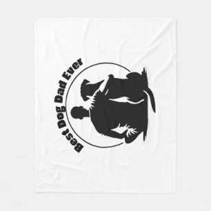 Bestes-Hund-Vater-aller-Zeiten-Shirt Mann-und-Hund Fleecedecke