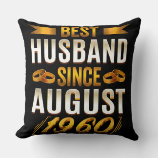 Bestes Husband seit August Funny 60 Jahre Jubiläum Kissen