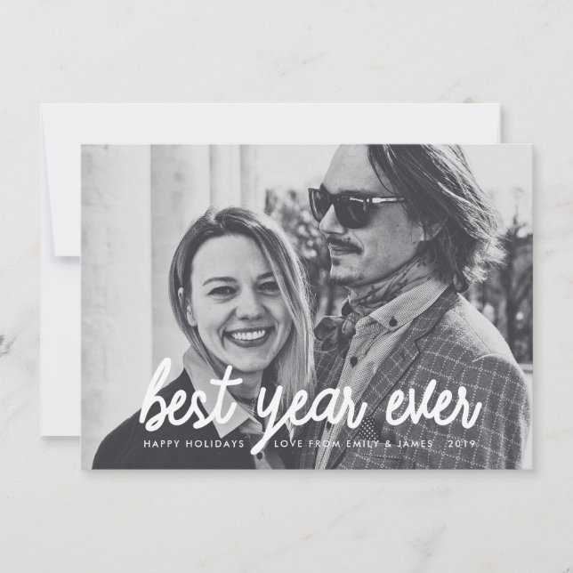 Bestes Jahr überhaupt Feiertagskarte (Vorderseite)