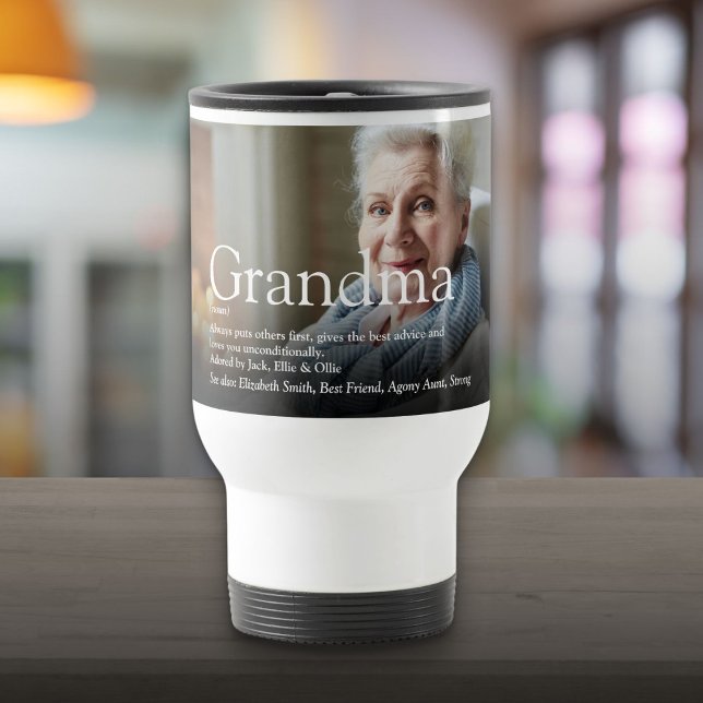 Bestes jemals Oma, Großmutter Definition Foto Reisebecher (Best Ever Grandma, Grandmother Definition Photo Travel Mug)