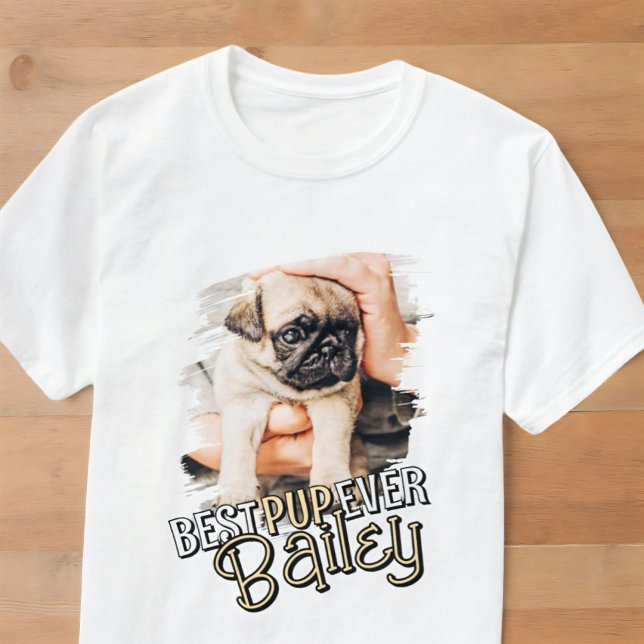 Bestes Jungtier je Modernes Cooles Grunge Hund Fot T-Shirt (Von Creator hochgeladen)